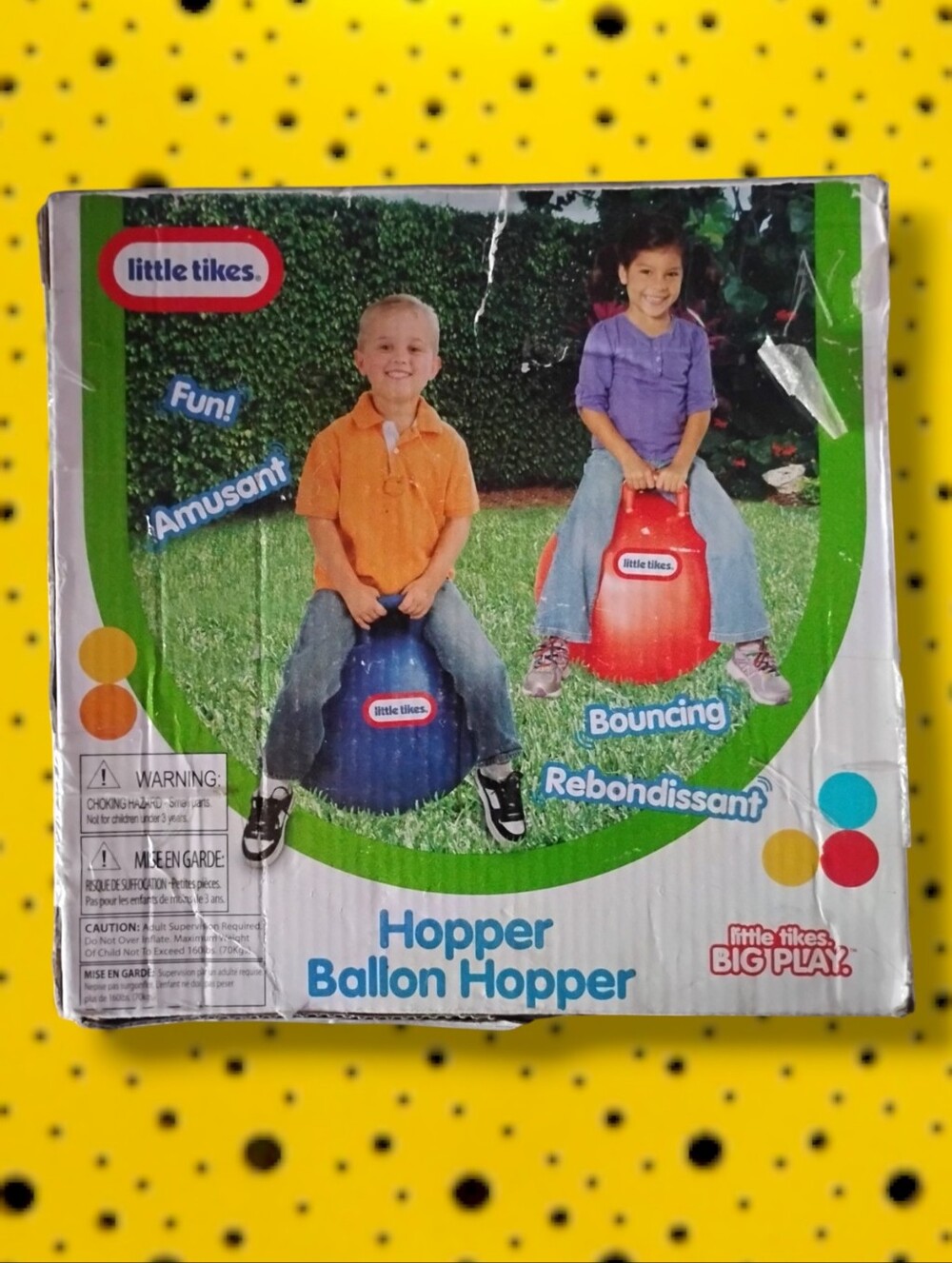 Little Tikes Hopper Ball New Sealed Packaging 18" Blue Kids Toy Balloon Ball